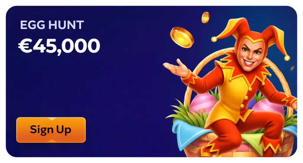 Manekispin Casino Egg Hunt €45000 seasonal event promotion banner