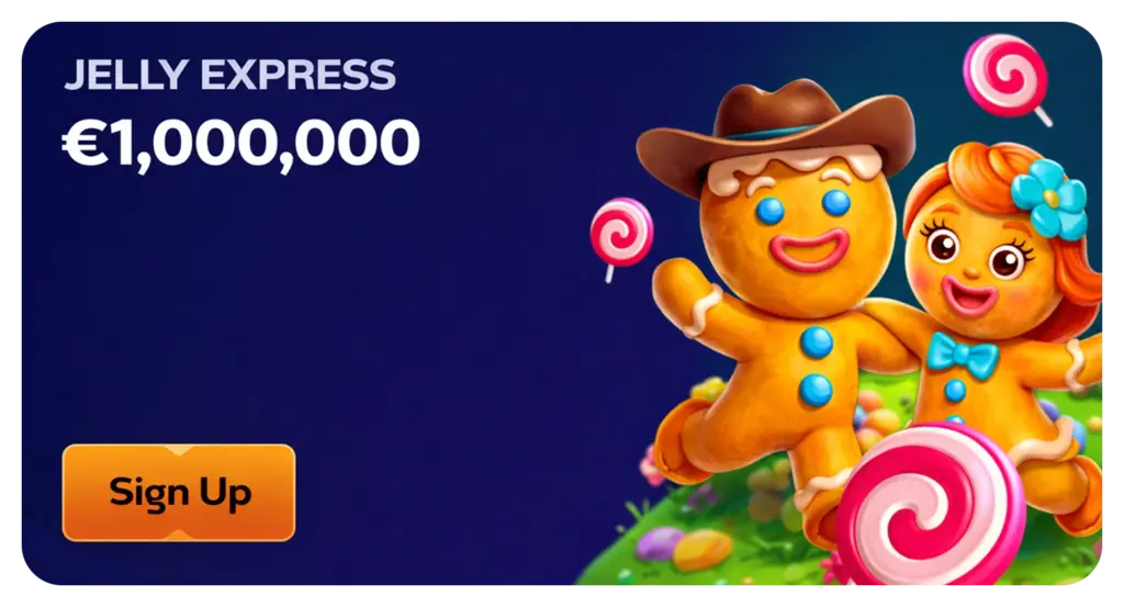 Manekispin Casino Jelly Express €1000000 big win slot banner