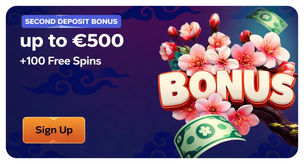 Manekispin Casino second deposit bonus €500 free spins offer